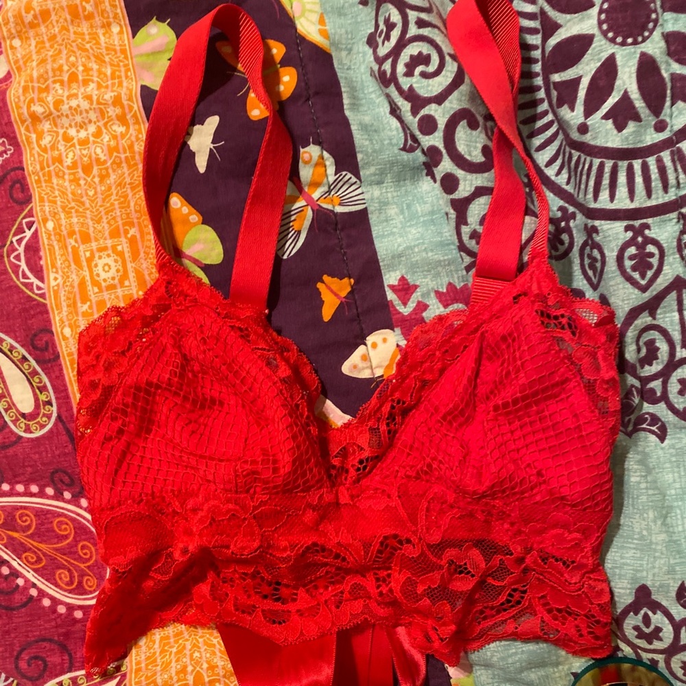 Lacy Red Bralette